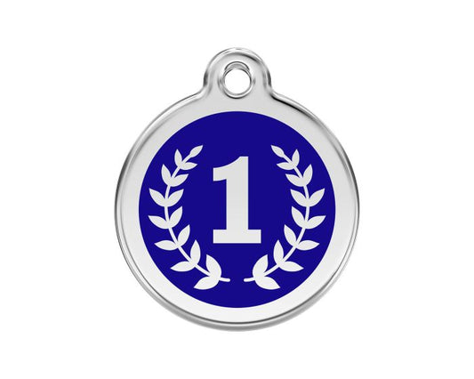 Médaille chien gravée numéro 1