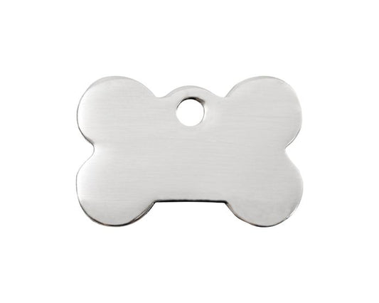 Médaille pour chien en acier inoxydable en forme d'os